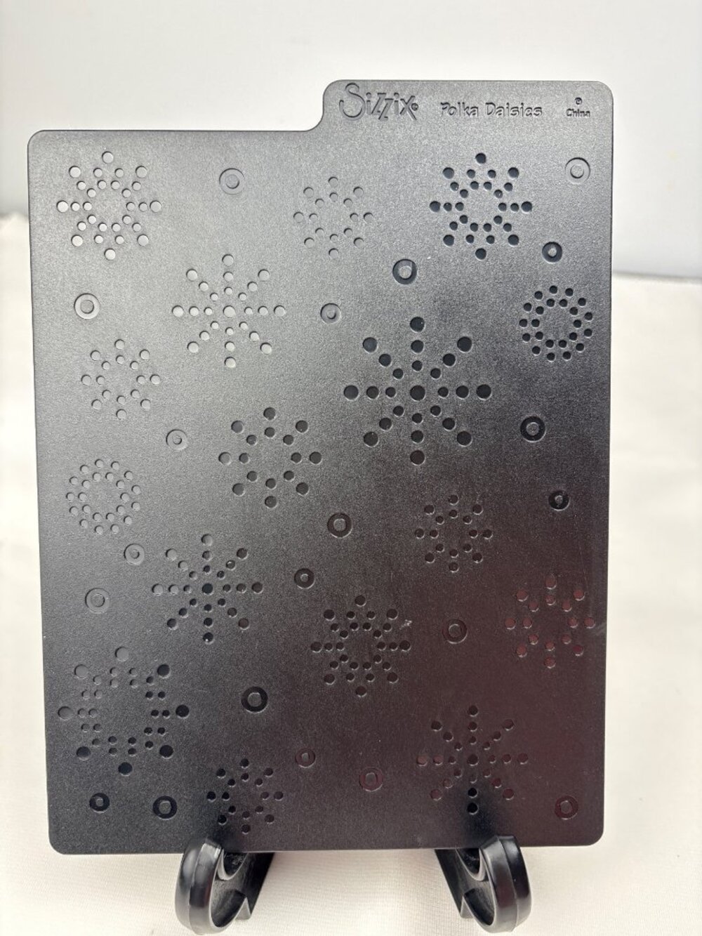 Sizzix Polka Daisies & Diagonals Embossing Plate 5x7" Crafting Set